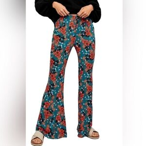 Free People Can’t Take My Eyes Off You Flare Pants orange Green Size Small